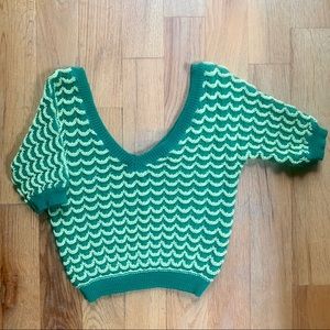 Zara Knit V-Neck Crop Top